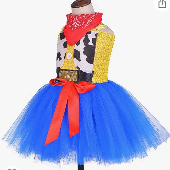 Girls Cowgirl costume with bandana and cowboy hat - Picture 2 of 3